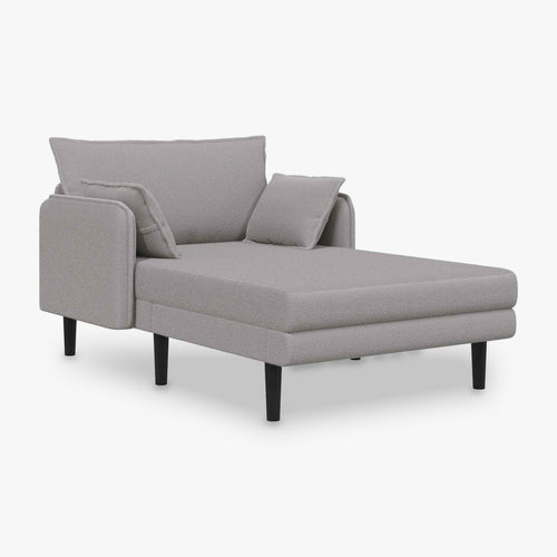 Grande méridienne en bouclette, 1 ou 2 places - Ambre, coloris gris clair, 114 cm (2 places)
