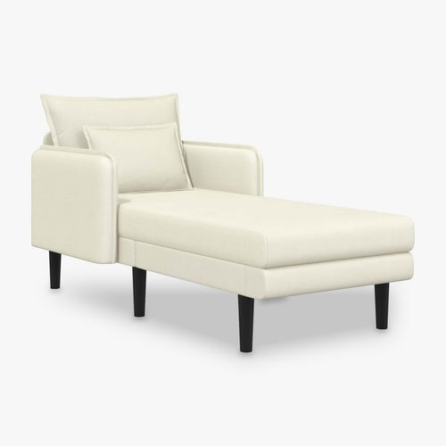 Grande méridienne en velours côtelé, 1 ou 2 places - Ambre, coloris crème, 84 cm (1 place)