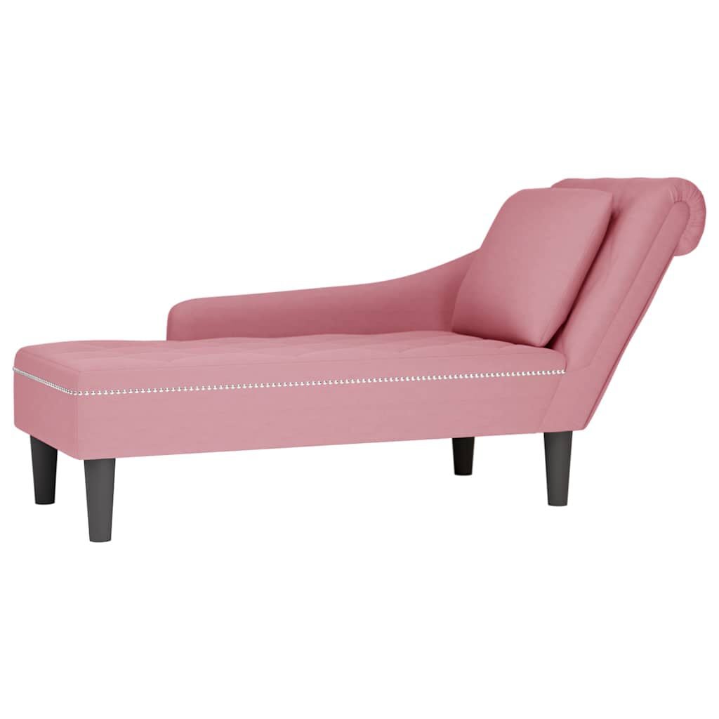 Méridienne Lise, rose, velours