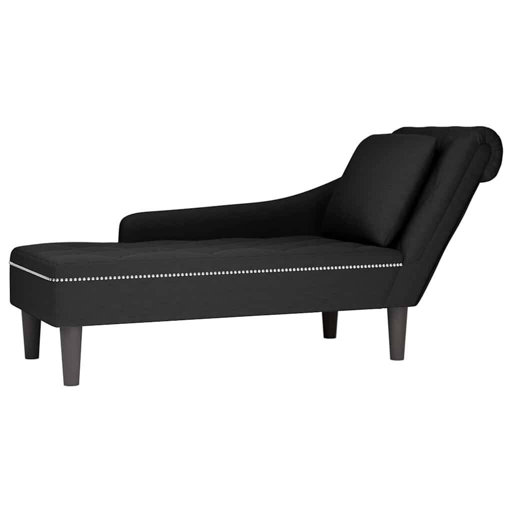 Méridienne Lise, noir, velours