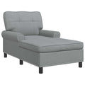 Méridienne Alma, gris clair, tissu