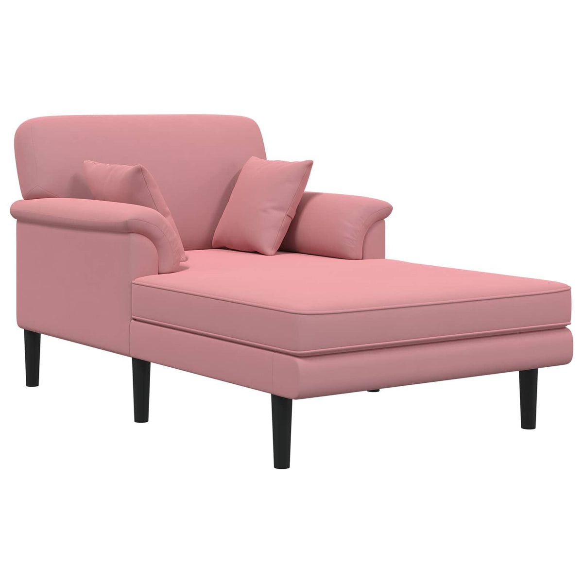 Méridienne Suzanne, rose, velours