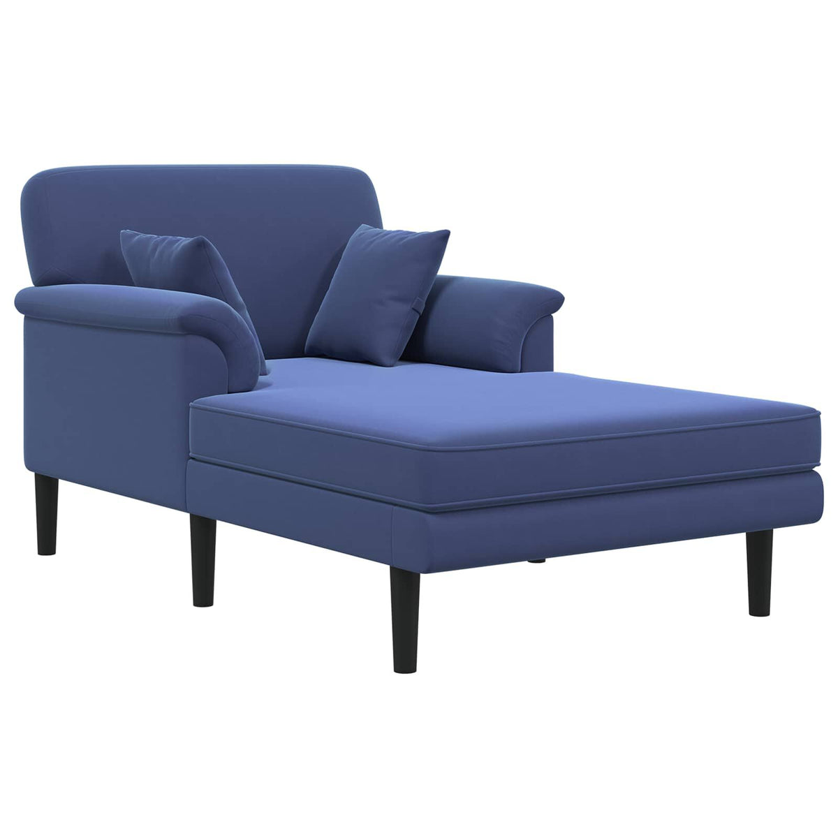 Méridienne Suzanne, bleu, velours