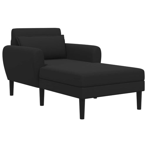 Méridienne Céleste, noir, velours texturé