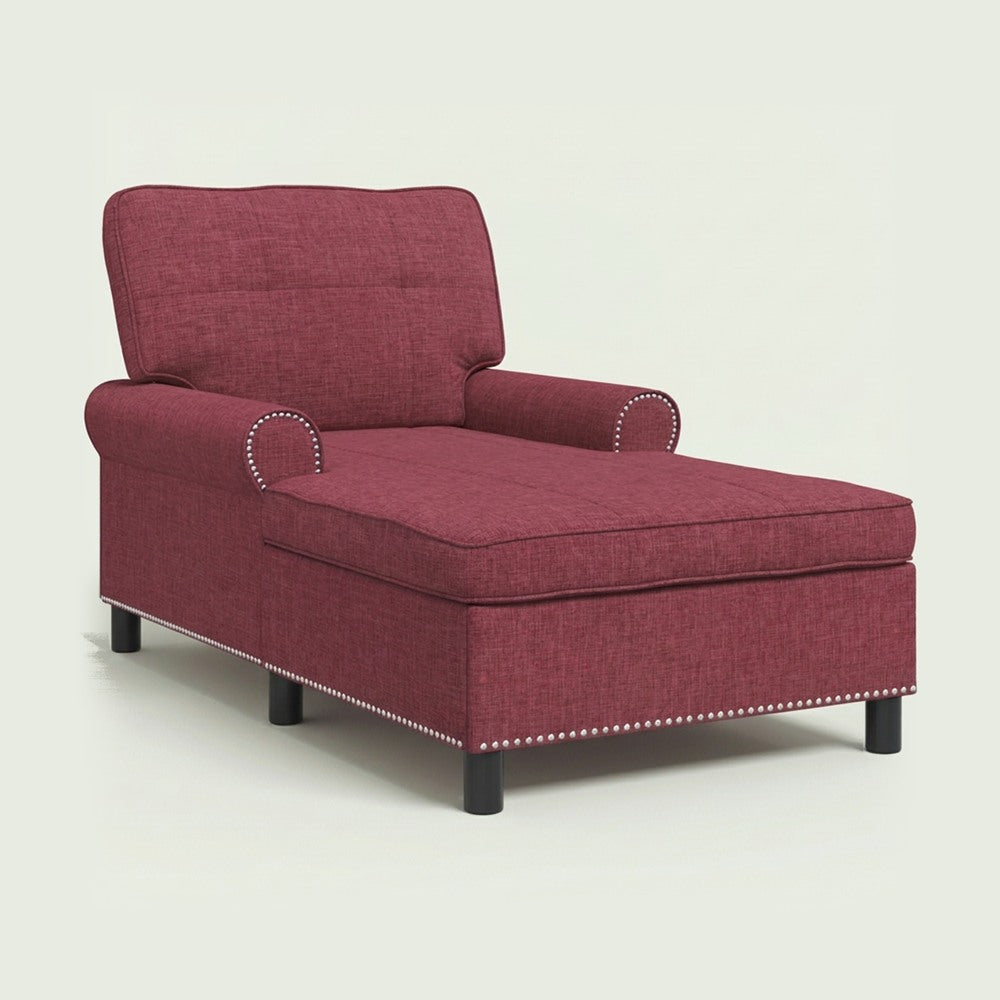 Méridienne Alma en tissu, fauteuil long