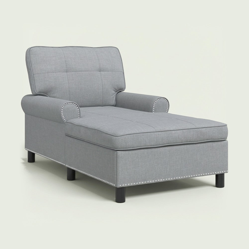 Méridienne Alma en tissu, fauteuil long