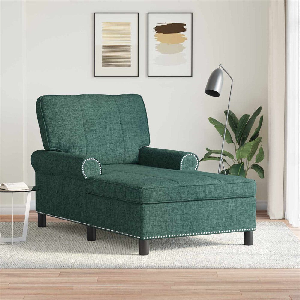 Méridienne Alma en tissu, fauteuil long
