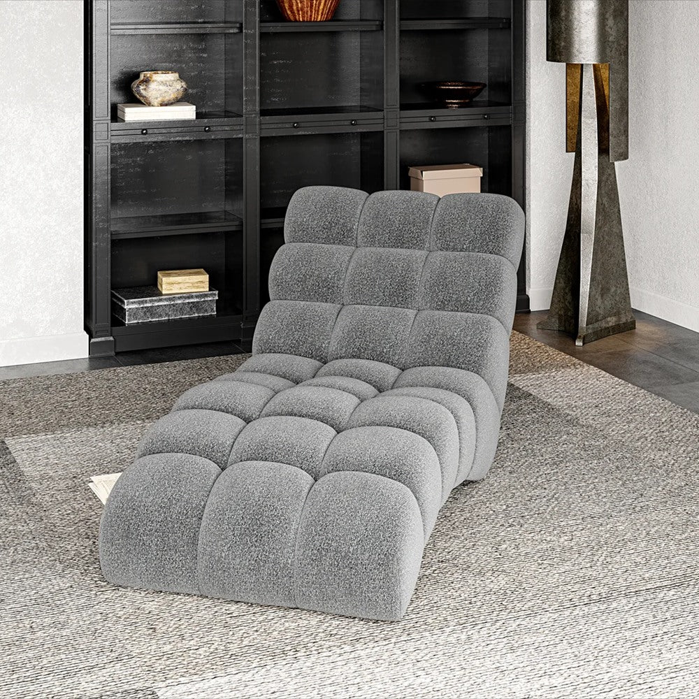 Méridienne Cassandre, chaise longue relax capitonnée