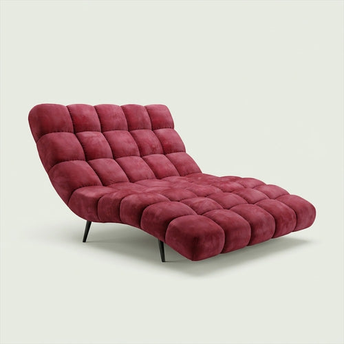 Méridienne Delphine, chaise longue relax sur pieds