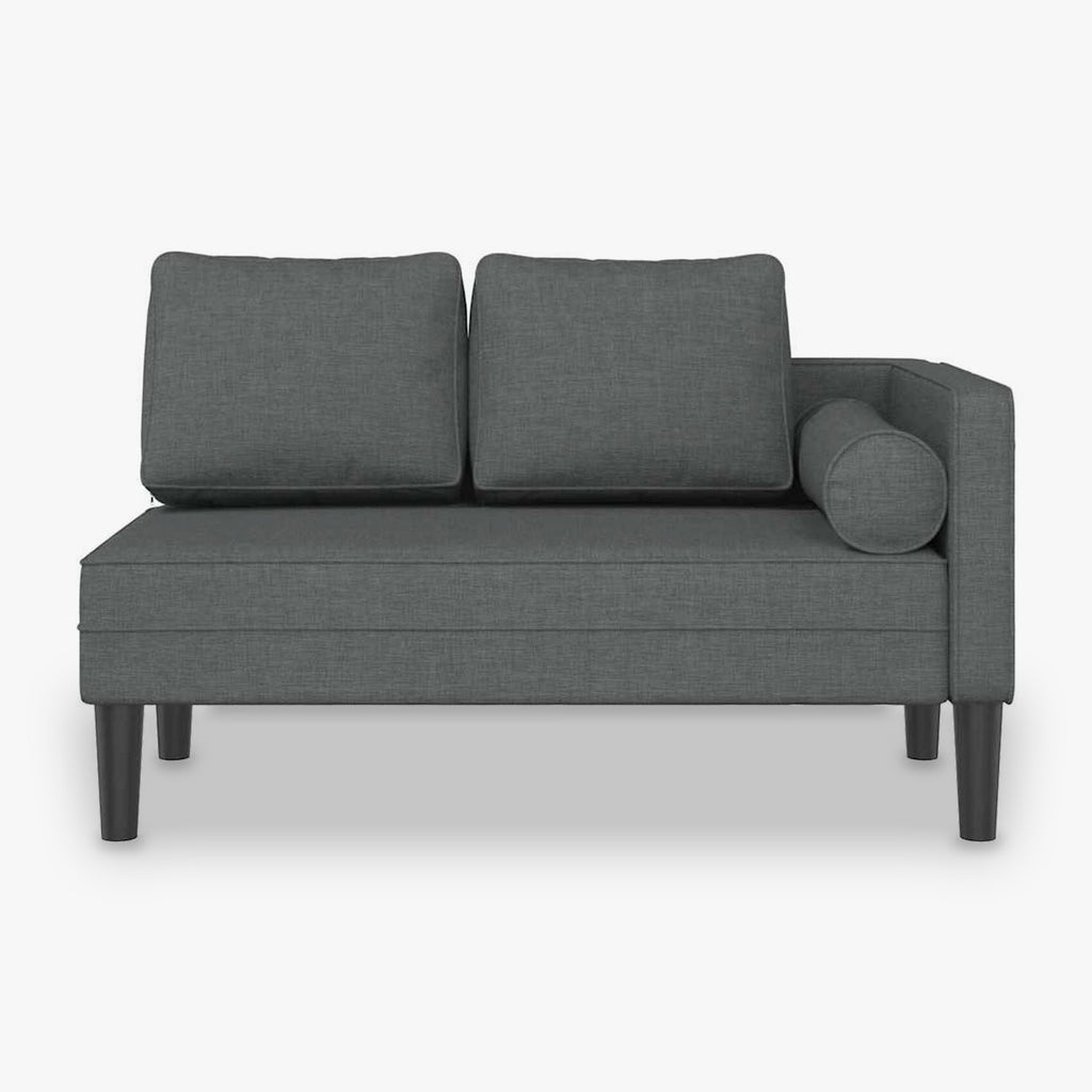 Méridienne en tissu, 116 cm, coussin et traversin - Adèle, vue de face