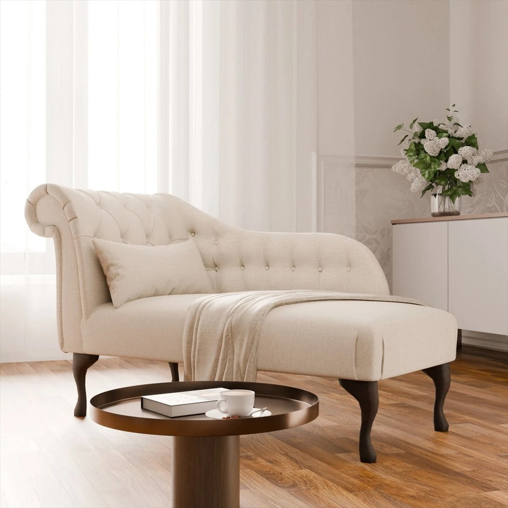 Méridienne Joséphine chesterfield capitonnée, sur mesure