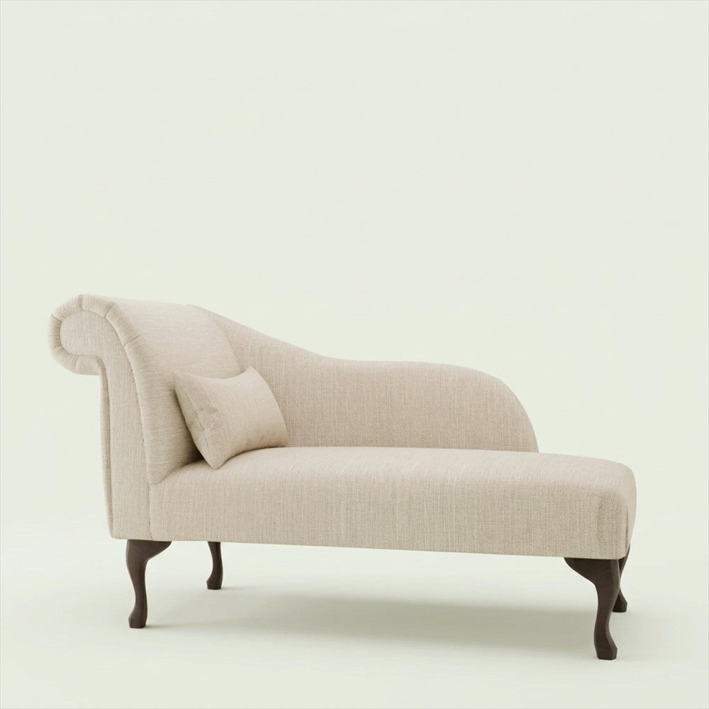 Méridienne Juliette classique, accoudoir enroulé, sur mesure
