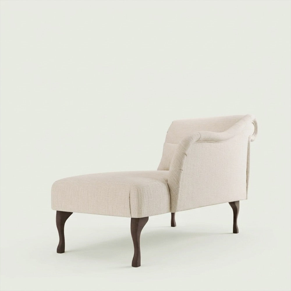 Méridienne Juliette classique, accoudoir enroulé, sur mesure