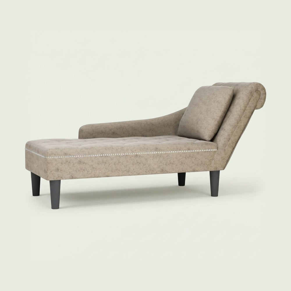 Méridienne Lise effet cuir, 145 cm