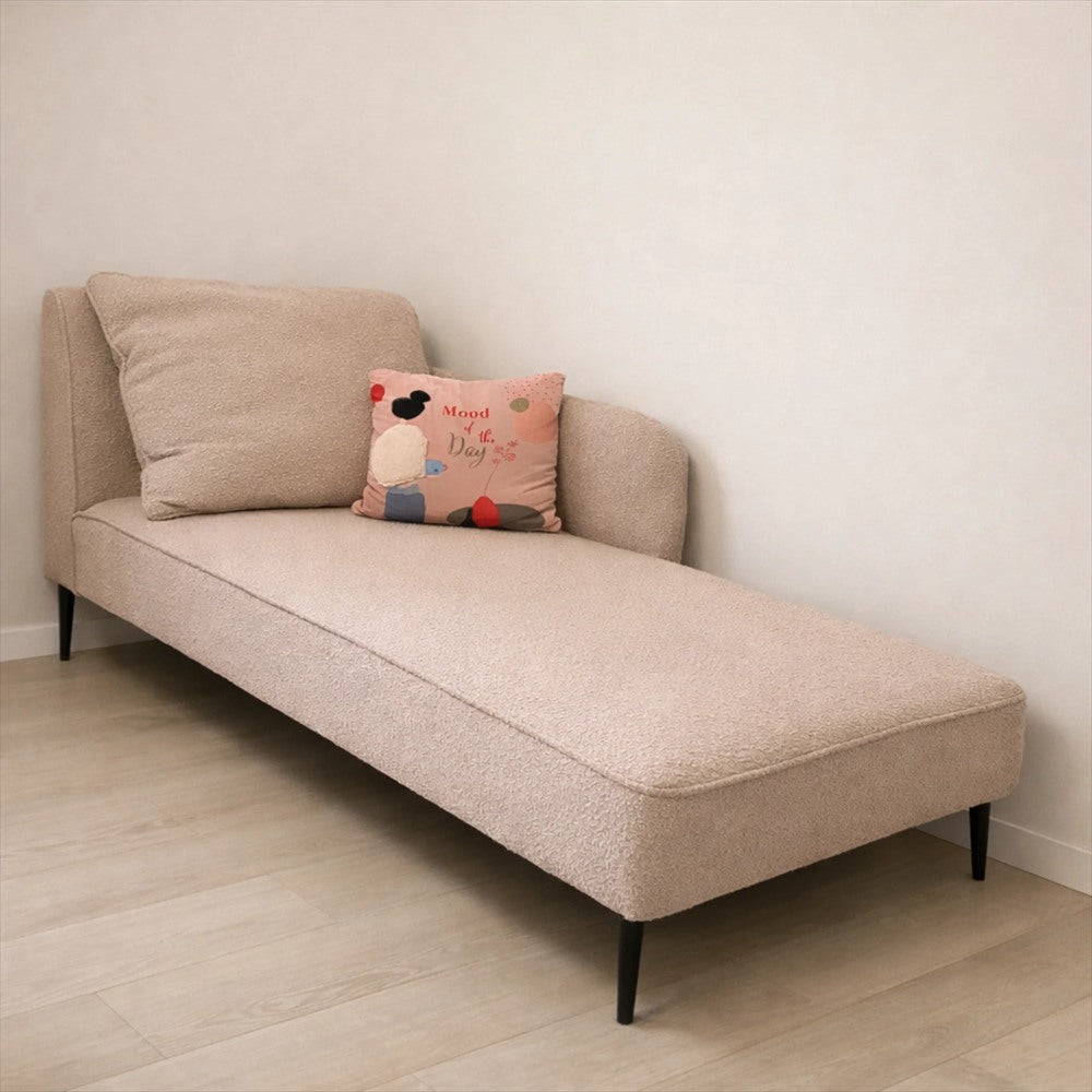 Méridienne Lou en bouclette, 180 cm, sur mesure