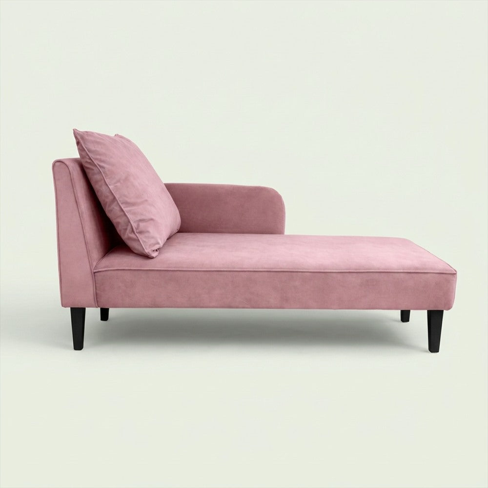 Méridienne Lou en velours, 180 cm, sur mesure