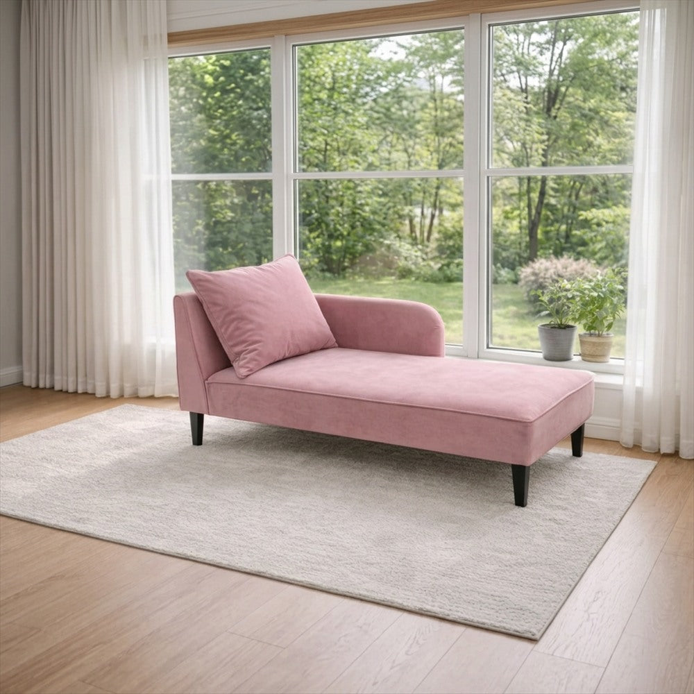 Méridienne Lou en velours, 180 cm, sur mesure