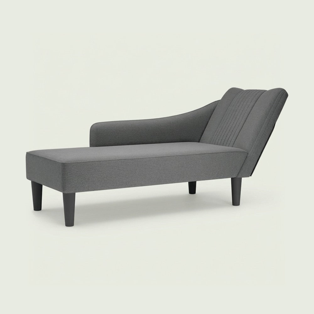 Méridienne Nina en tissu, accoudoir droit, 140 cm