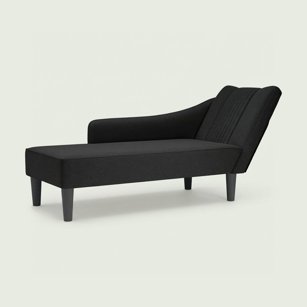 Méridienne Nina en tissu, accoudoir droit, 140 cm