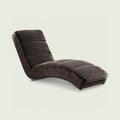Méridienne Ondine en peluche côtelée, chaise longue en S