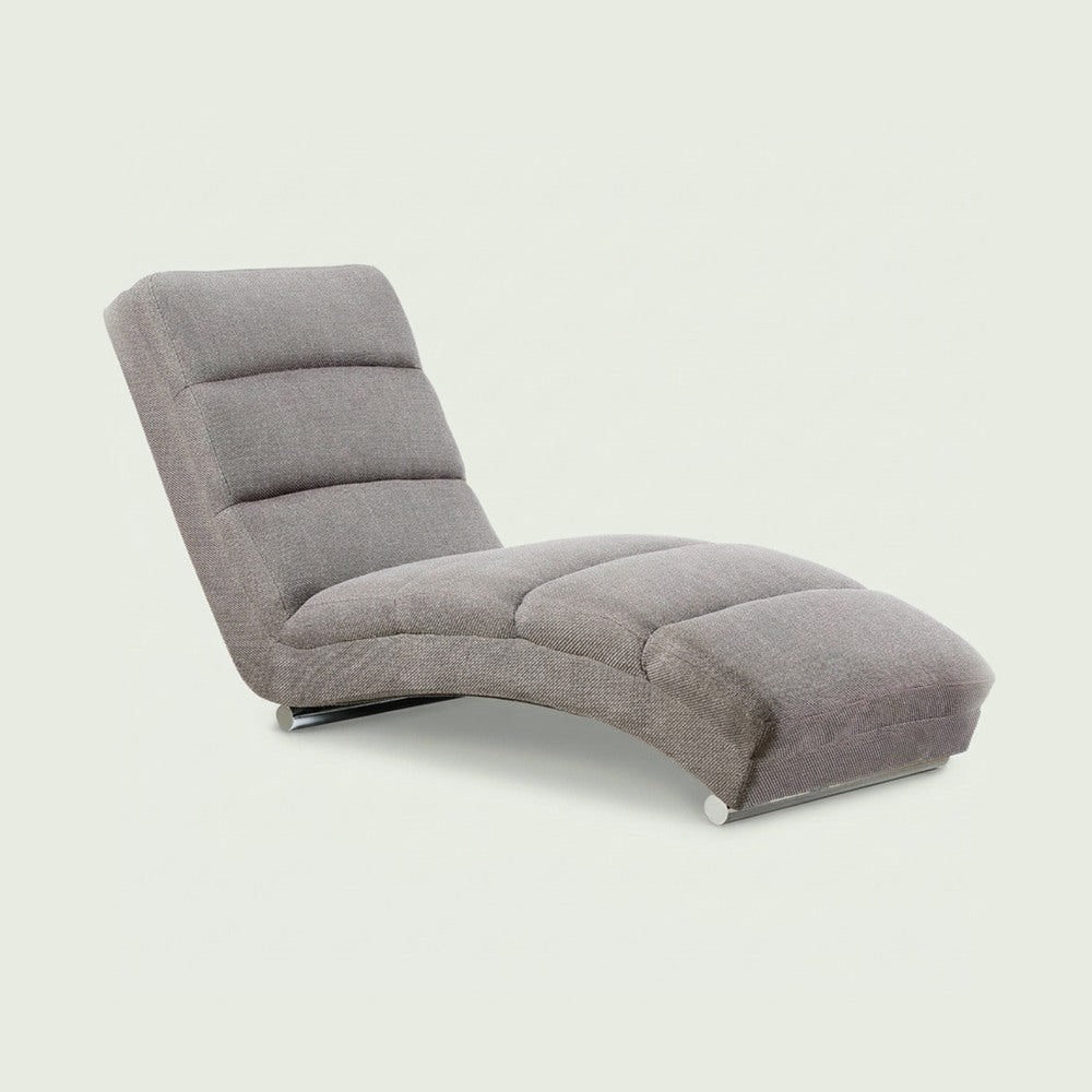 Méridienne Ondine en tissu chiné, chaise longue en S