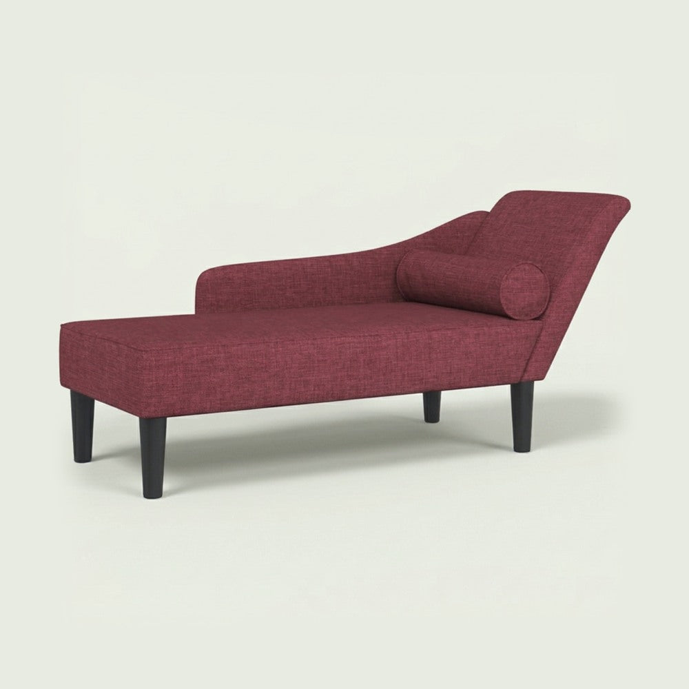 Méridienne Rose en tissu, avec coussins, 141 cm