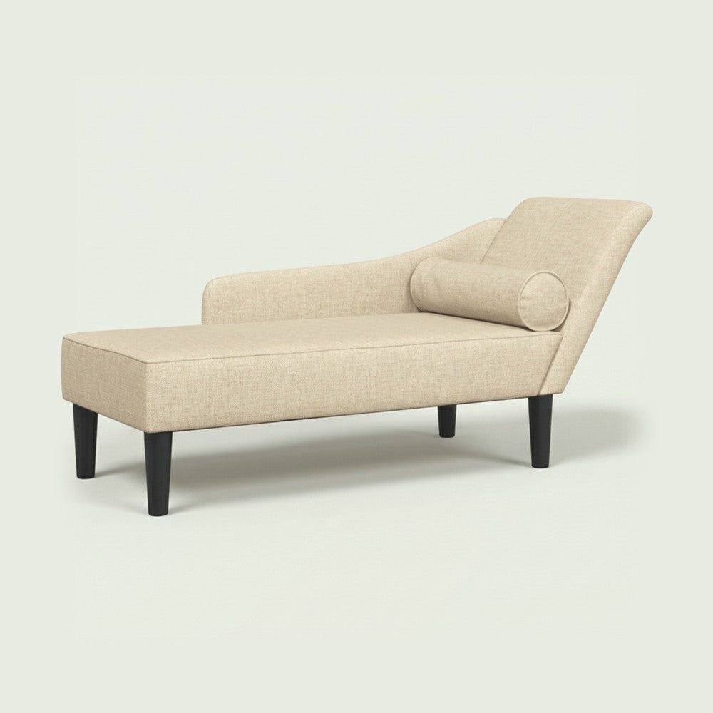 Méridienne Rose en tissu, avec coussins, 141 cm