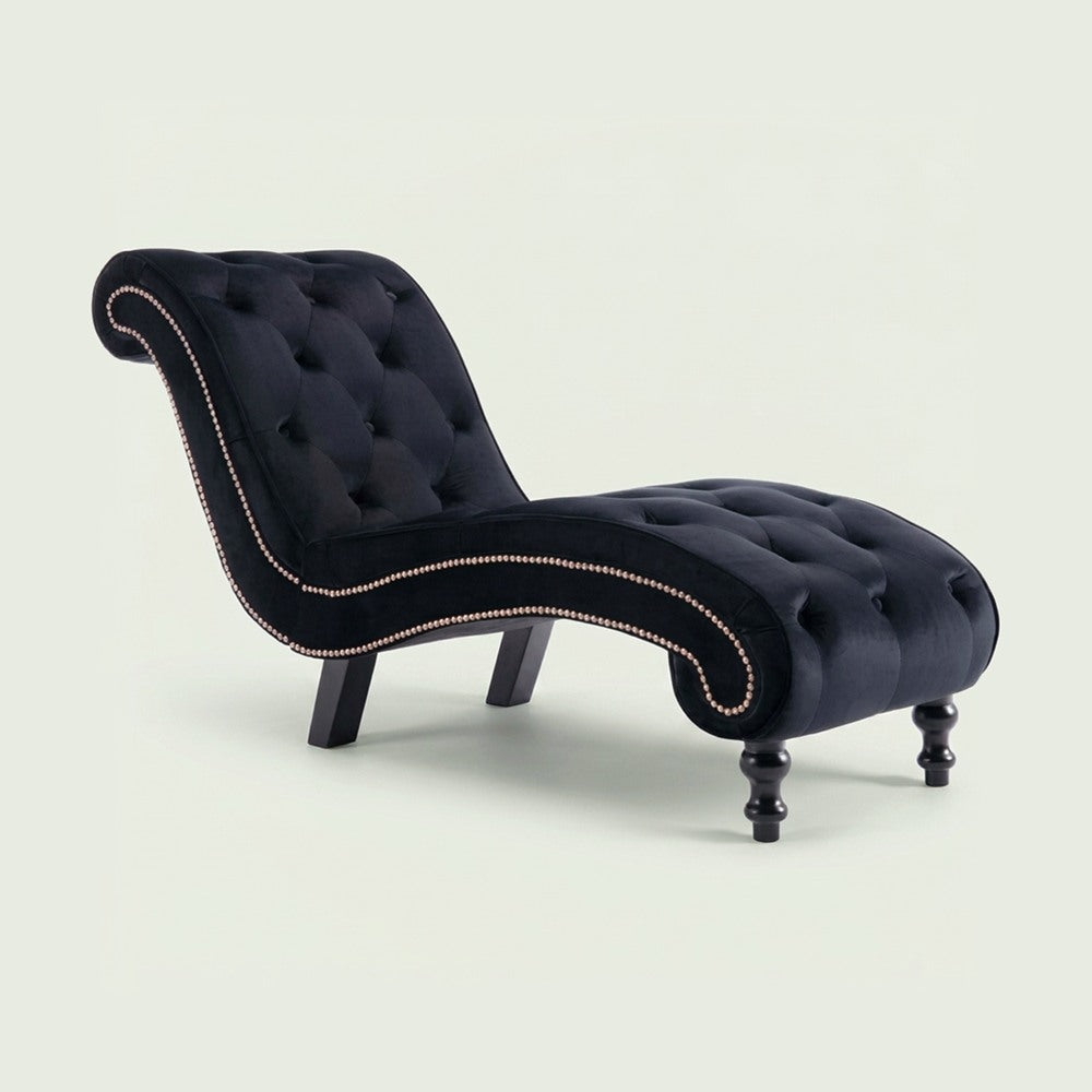 Méridienne Victoire chesterfield en velours