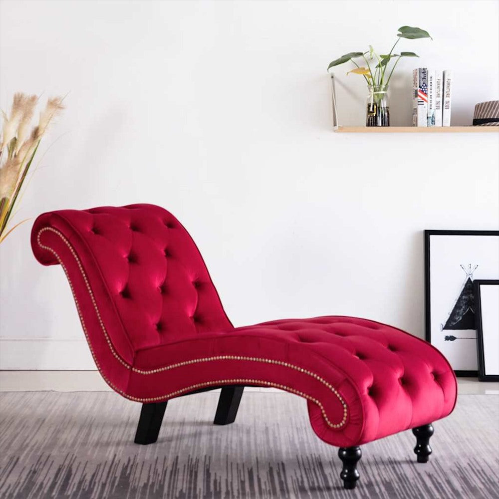Méridienne Victoire chesterfield en velours